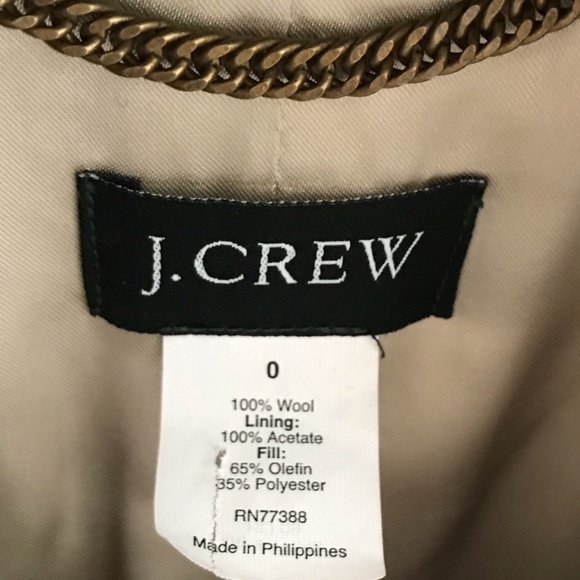 J. Crew Harbor Wool Peacoat - Size 0 - Picture 8 of 9